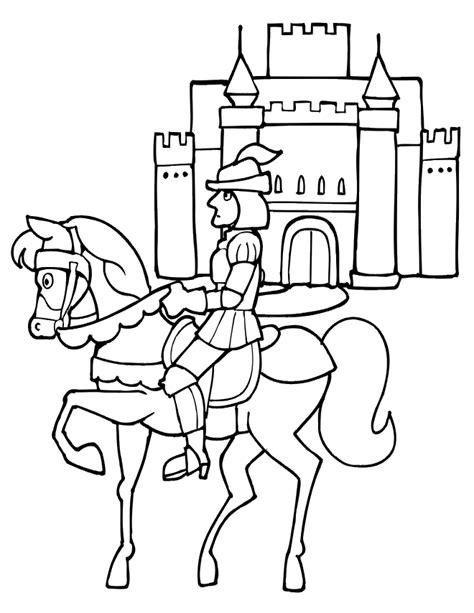 Castles and knights coloring pages download and print for free