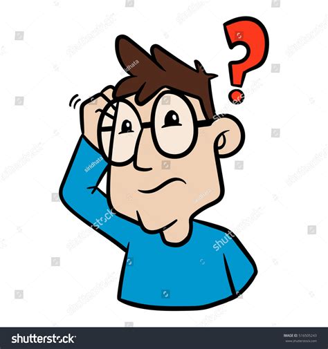 Cartoon Confused Person Vector Illustration Stock Vector (Royalty Free ...