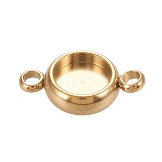 Stainless Steel Gouden Cabochon Setting Bedel Kralenwinkel Albertien