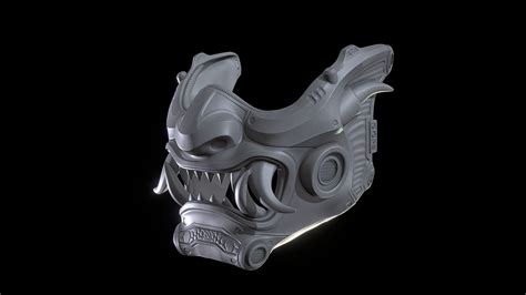 Samurai Mask Iv 3d Printing V1 Buy Royalty Free 3d Model By Omassyx