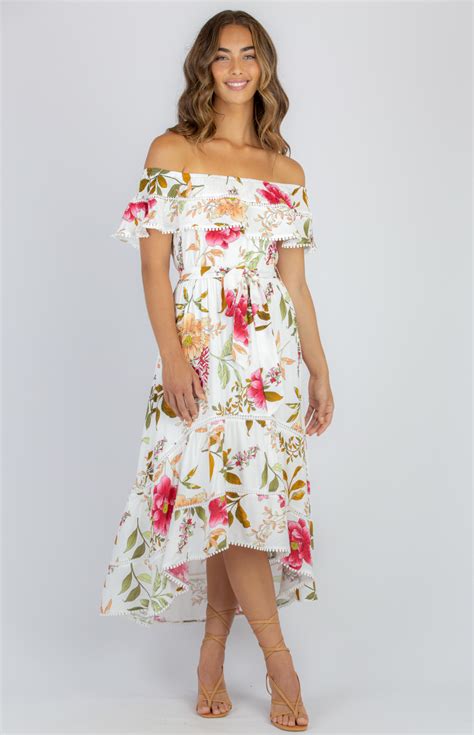 Floral Off Shoulder Dress The Collab Store