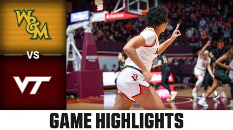 William Mary Vs Virginia Tech Game Highlights Acc Womens