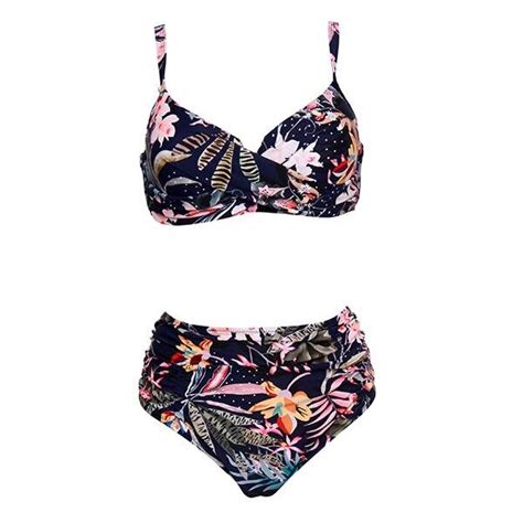 Cheap Andzhelika Flower Print Bikini Plus Size Swimwear Women Push Up