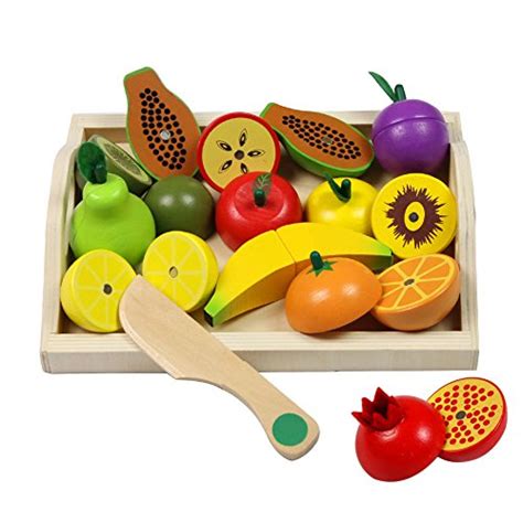 Fruits et Légumes Jouets Bois Magnetique Fruit a Decouper Enfant Jeu de