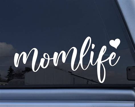 Momlife Decal Mom Sticker For Cars Laptops Or Cup Momlife Etsy