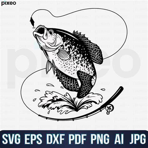 Crappie Fishing Svg Fishing Svg Crappie Fish Svg Crappie Clipart