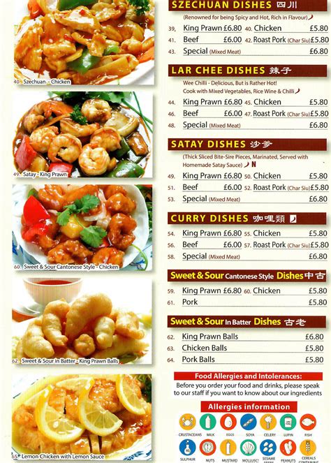 Takeaway Menu Wongs Chinese Edinburgh