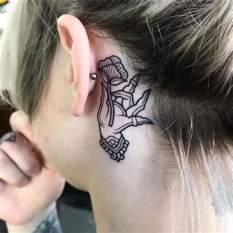 45 Astonishing Unique Small Tattoos Behind Ear Image Ideas