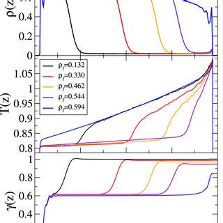 Top Panel Density Profiles For A Liquidvapor Interface Confined In A