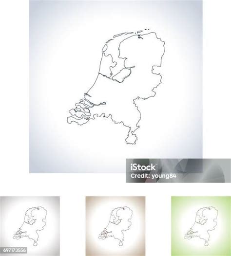 Kaart Van Nederland Stockvectorkunst En Meer Beelden Van Cartografie