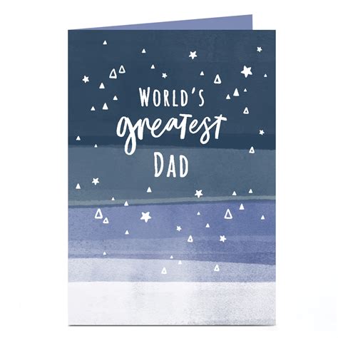 Buy Personalised Fathers Day Card Worlds Greatest Dad For Gbp 1 79