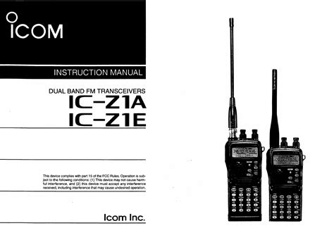 User Manual Icom Ic Z1a 64 Pages