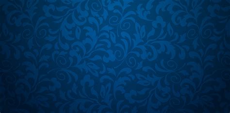 Vector Illustration Dark Blue Background With Floral Ornament Seamless