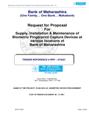 Fillable Online Request For Proposal Rfp Rate Contract For Supply