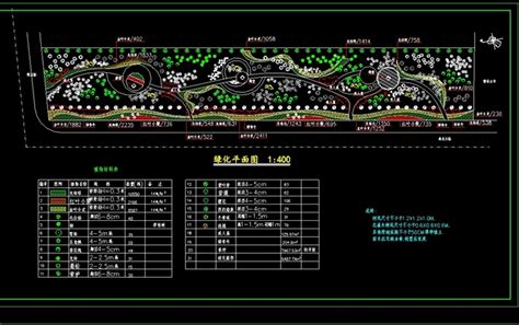 某道路旁绿化详细设计cad方案 原创
