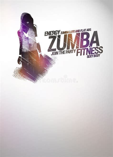 Zumba Party Or Dance Training Background Stock Illustration - Image ...