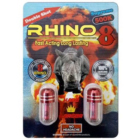 Rhino 8 Double Pill 24ct Display Miami Distro