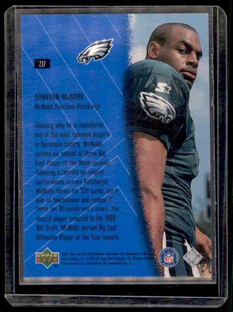 1999 Upper Deck Highlight Zone Donovan Mcnabb Z17 On Kronozio