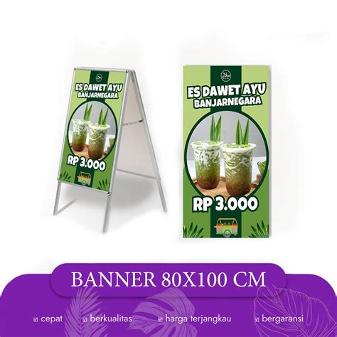 Jual GRATIS DESIGN Spanduk 80X100 Es Dawet Banner Es Teh MMT Warung