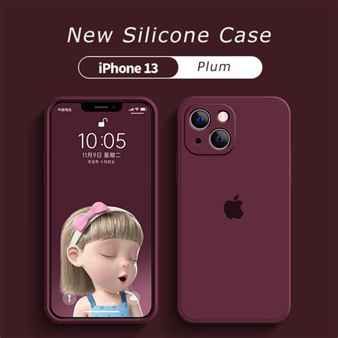 Funda De Silicona L Quida Cuadrada De Lujo Para Iphone Pro Max