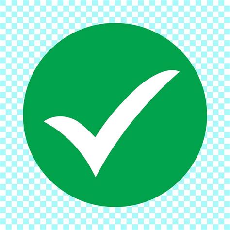 Check mark in green circle icon. Flat design. 27836111 Vector Art at ...