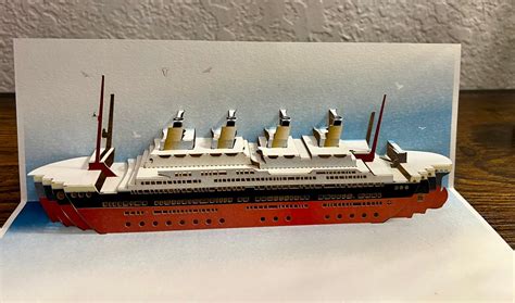 Titanic Pop Up Card Laser Cut Greeting Card Etsy