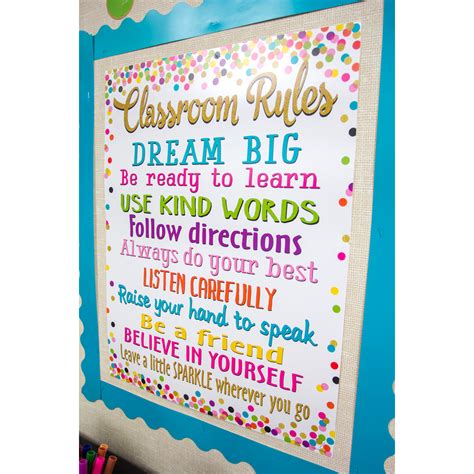 Confetti Classroom Rules Chart Tcr7553 Teacher Created Resources