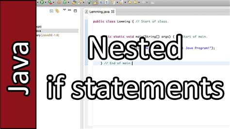 Nested If Statements Java Programming Tutorial 17 Pc Mac 2015