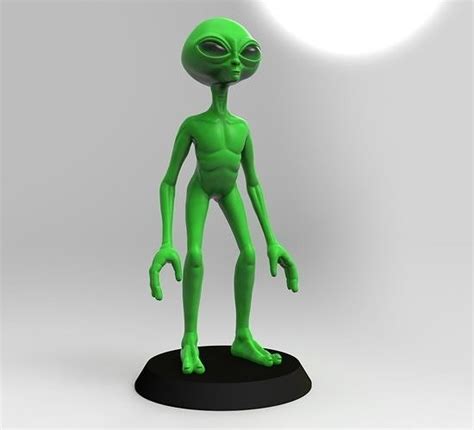 Green Alien 3D Model 3D Printable CGTrader