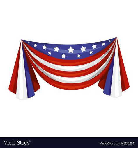 Usa flag hanging Royalty Free Vector Image - VectorStock