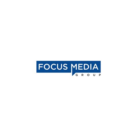 The Focus Media Group Logo Is Shown On A White Background With Blue And