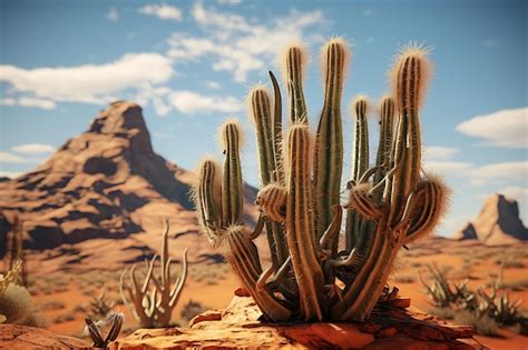 Premium AI Image | Cactus in the desert landscape