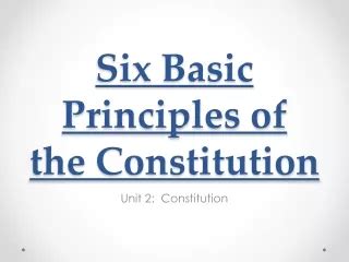 PPT Basic Principles Of The U S Constitution PowerPoint Presentation