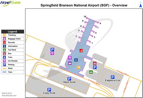 Springfield - Springfield-Branson National (SGF) Airport Terminal Map ...