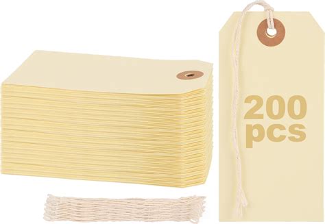 Amazon SHUESS 200 Pcs Blank Manila Shipping Tags With String4 3