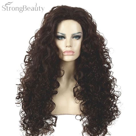 Strong Beauty Synthetic Long Curly Auburn Women Full Capless Wigs Heat Resistant Hair Wigs