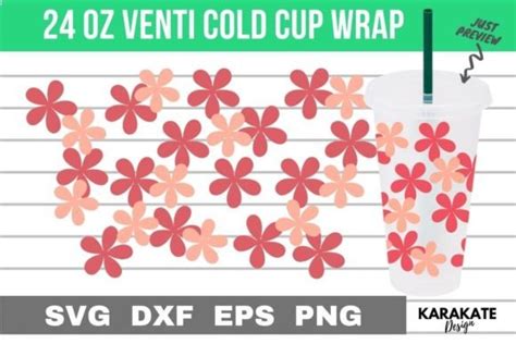 Spring Pink Oz Venti Cup Wrap Svg Graphic By Karakate Creative