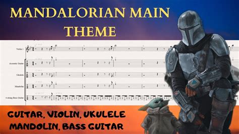 Mandalorian Season 3 Main Theme Sheet Music Guitar Tab Violin