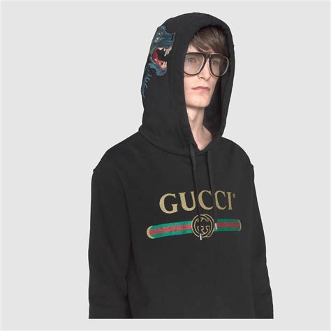 Gucci Embroidered Cotton Sweatshirt With Gucci Logo Mens Designer