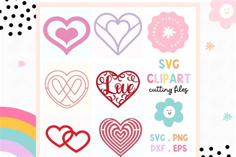 Love Heart Svg Cut File Heart Clipart Graphic By Illuztrate