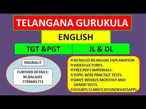 Ts Gurukula English Tgt Pgt Jl Dl Complete Courses Best Online