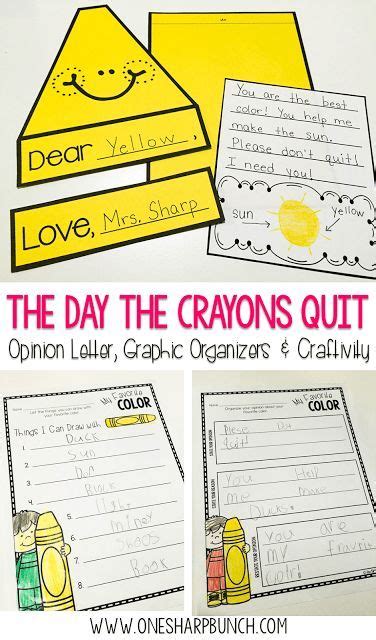 The Day The Crayons Quit Opinion Writing Craft And Graphic Organizers