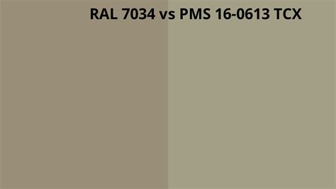 Ral 7034 Vs Pms 16 0613 Tcx Ral Colour Chart Uk