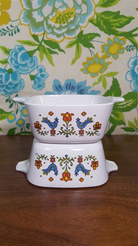 Vintage Corningware Country Festival Friendship Set Of Mid Etsy