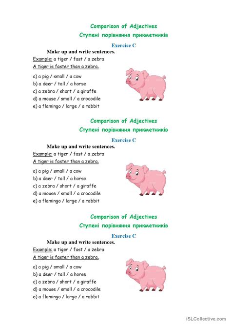 Comparison Of Adjectives General Gra… English Esl Worksheets Pdf And Doc