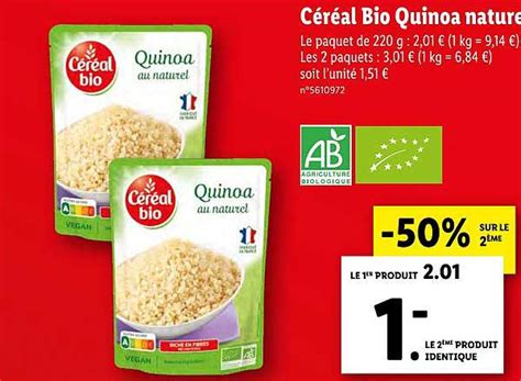 Promo Céréal Bio Quinoa Nature chez Lidl iCatalogue fr