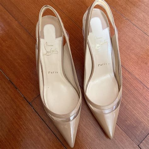 Christian Louboutin Nude Heels Luxury Sneakers Footwear On Carousell