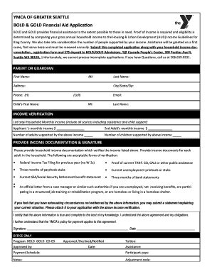 Fillable Online Financial Aid Application Revised 115 Fax Email Print