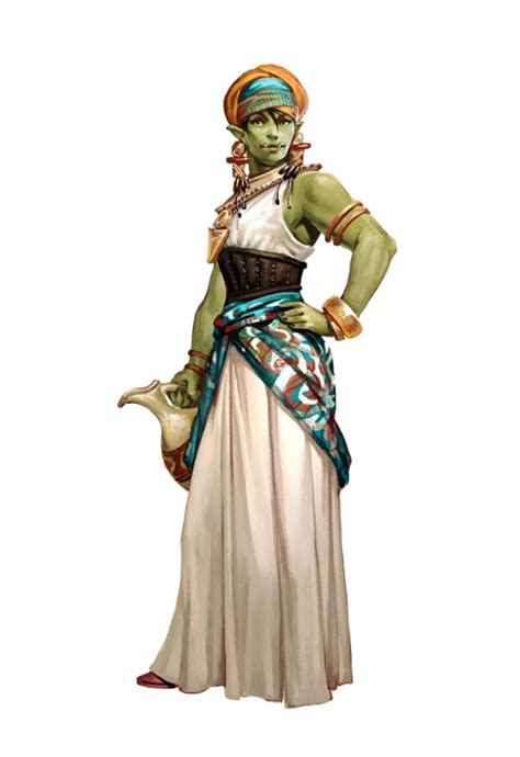 Female Half Orc Innkeeper Rogue Jutalu Pathfinder 2e Pfrpg Pfsrd Dnd Dandd 35 4e 5e D Female