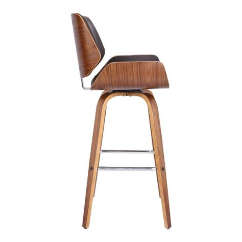 Armen Living Tyler Mid Century Swivel Counter Stool Brown